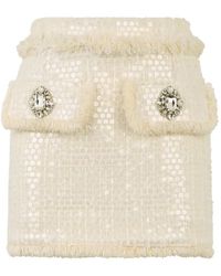 Philipp Plein - Tweed Mini-Rok Met Pailletten - Lyst