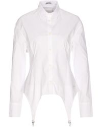 Jean Paul Gaultier - Jaretekkes Button-Front Logo-Plaque Shirt - Lyst