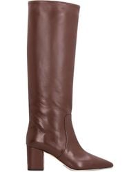 Paris Texas - Anja 70Mm Leather Block-Heel Boots - Lyst