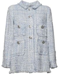Charlott - Tweed Frayed-Edge Jacket - Lyst