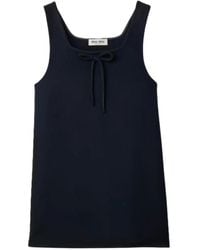 Miu Miu - Waxed Double Wool Dress - Lyst