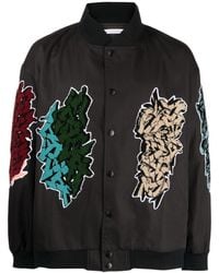 Children of the discordance - Motif-patches Cotton Bomber Jacket - Lyst