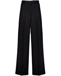 Max Mara - Wide Sable-Look Camel Trousers - Lyst
