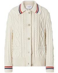 Thom Browne - Pull En Maille Torsadée Aran - Lyst