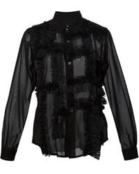 Comme des Garçons - Ruffle Detail Shirt - Lyst