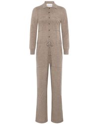 EMERSON RENALDI - Drawstring-Waist Button-Up Jumpsuit - Lyst