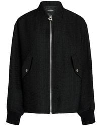 KARL LAGERFELD - Ikon Bouclé Bomber Jacket - Lyst