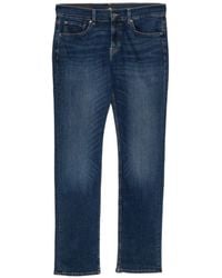 7 For All Mankind - Faded-Effect Whiskered Jeans - Lyst