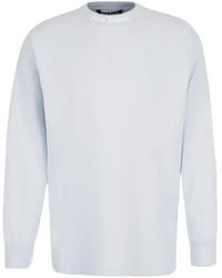 Palm Angels - Logo-Print Long-Sleeve Sweatshirt - Lyst