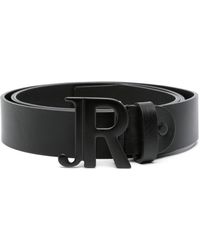John Richmond - Logo-buckle Leather Belt - Lyst