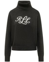 Ralph Lauren - Logo-Intarsia Roll-Neck Sweater - Lyst