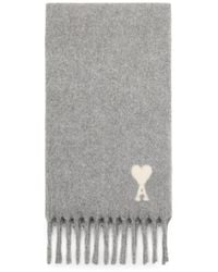 Ami Paris - Alpaca Scarf With Ami De Coeur - Lyst