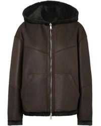 Halfboy - Veste En Cuir À Capuche - Lyst