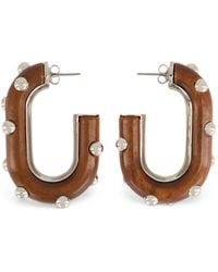 Rabanne - Studded Hoop Earrings - Lyst