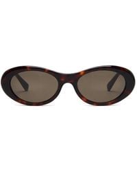 Stella McCartney - Tortoiseshell-Effect Round-Frame Sunglasses - Lyst