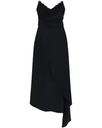 Moschino - V Neck Midi Dress - Lyst