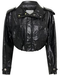 Dion Lee - Cropped Faux-leather Jacket - Lyst