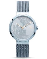 Tommy Hilfiger Floral-print Stainless Steel 34mm - Blue