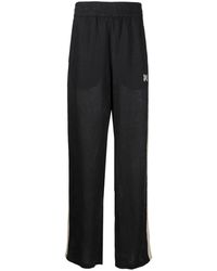 Palm Angels - Logo-Embroidered Linen Trousers - Lyst