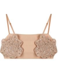 Pinko - Bead-Embellished Bandeau Top - Lyst
