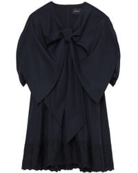 Simone Rocha - Bow-embellished Cotton Mini Dress - Lyst