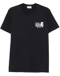 Moschino - T-Shirt Mit Logo-Patch - Lyst