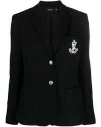 Ralph Lauren - Embroidered-Logo Single-Breasted Blazer - Lyst