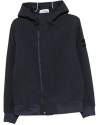 Stone Island - Jacket With Hood And Water- And Wind-Resistant Membrane - Lyst