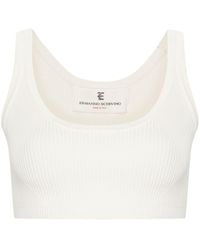 Ermanno Scervino - Ribbed-knit Crop Top - Lyst