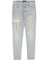 Amiri - Paint Drip Logo Straight-fit Jeans - Lyst