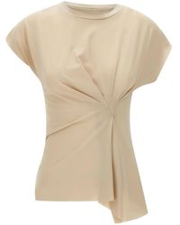 Kaos - T-Shirt Met Gedrapeerd Detail - Lyst