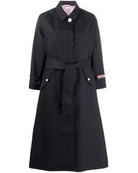 Thom Browne - Belted midi trench coat - Lyst