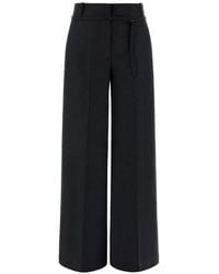 Paul & Shark - Wool Twill Palazzo Pants - Lyst