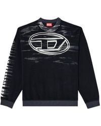 DIESEL - Sudadera de algodón con logo estampado - Lyst