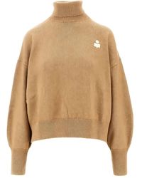 Isabel Marant - Nashas Rollkragenpullover Mit Logo-Stickerei - Lyst