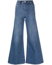 FRAME - Le Palazzo Crop Wide Leg Jeans - Lyst