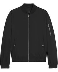 BOSS - Zip-Up Bomber Jacket - Lyst