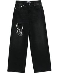 Area - Jeans Mit Kristallverzierung - Lyst