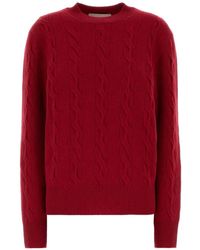 Ami Paris - Pull En Maille Torsadée - Lyst