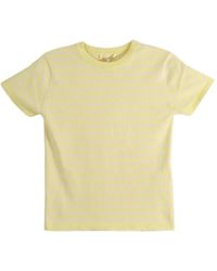 AURALEE - Striped Cotton T-Shirt - Lyst