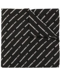 DSquared² Bufanda con logo bordado - Negro