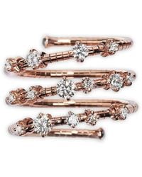 Mattia Cielo - 18K Rose Three Wrap Diamond Ring - Lyst