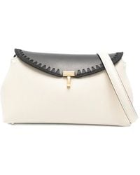 TOTEME - Leren Clutch Met Geborduurd T-Slot - Lyst