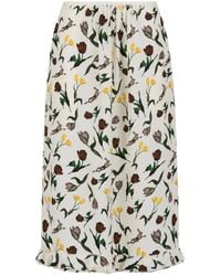 Marni - Jupe Mi-Longue À Fleurs - Lyst