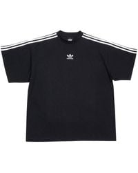 Balenciaga X Adidas T-shirt Met Geborduurd Logo - Zwart