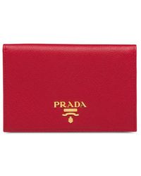 Prada - Logo-plaque Wallet - Lyst