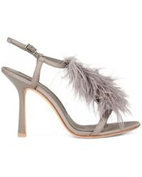 Kat Maconie - Faryal Feather-Embellished Sandals - Lyst