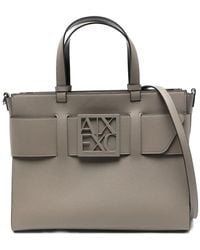 ARMANI EXCHANGE - Logo-plaque Tote Bag - Lyst