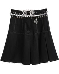 Chopova Lowena - Bevo Pleated Carabiner-Detail Skirt - Lyst