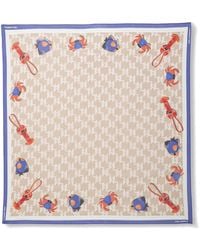 KARL LAGERFELD - Monogram-Print Marine-Motif Scarf - Lyst